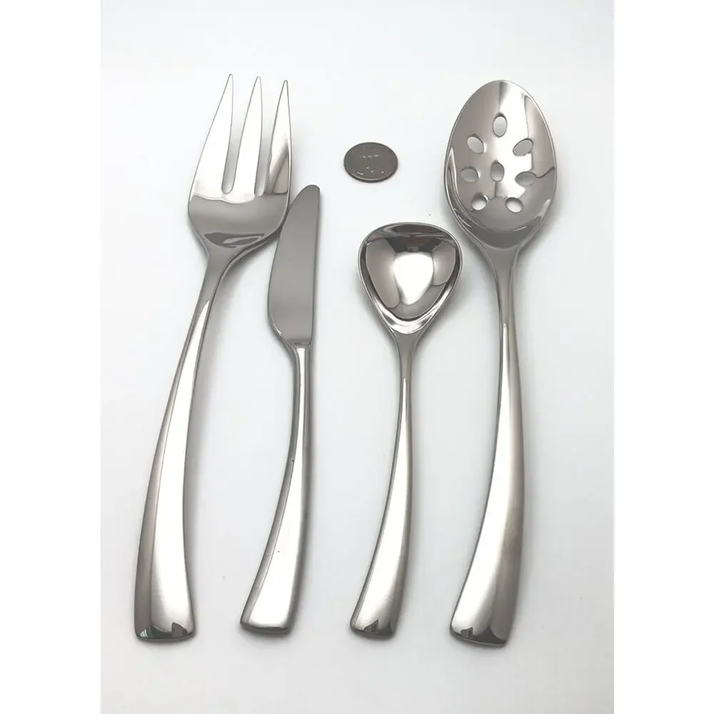 Dansk Umbra 4 Piece Server Hostess Set 18/10 Stainless Glossy Flatware China